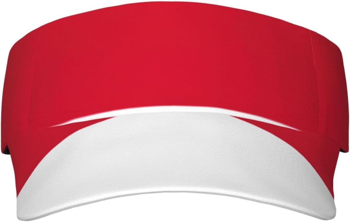 Flag of Monaco Print Sports Sun Visor Men Women Lightweight Cooling Stretchy Visor Hat for Running, Tennis, Golf Black