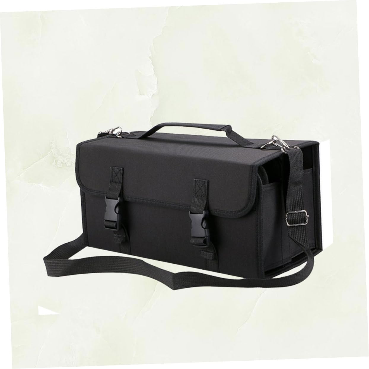Borsa Porta Pennarelli Scomparti con Tracolla e Cerniera Custodia Porta Penne e Oggetti Adatta per Tavolo o Armadietto
