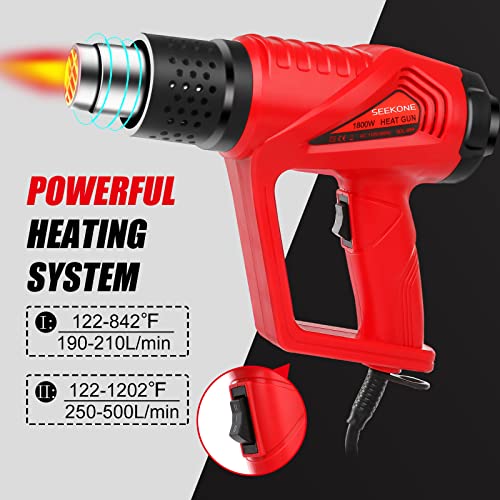 Heat-Gun-SEEKONE-1800W-Heavy-Duty-Hot-Air-Gun-Kit-Variable-Temperature-Control-with-2-Temp-Settings-1221202-4-Nozzles-and-Overload-Protection-for-Crafts-Stripping-Paint-Shrinking-PVC