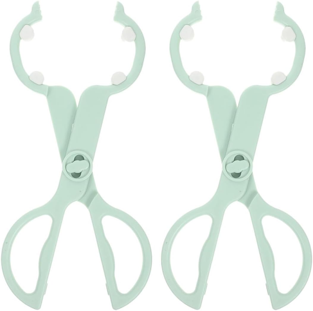 2pcs Bottle Clip Tongs for Babies Anti-scald Feeding Clamp High-temperature Resistant Milk Bottle Gripper Non-slip Nursery Tool