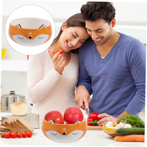 Bol à salade en céramique compatible micro-ondes résistant et mignon - 7