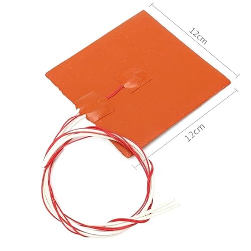 Coussin chauffant Orange 12 * 12 cm 1 pc 120 W 12 V Silicone caoutchouc chauffage dossier pour imprimante 3D lit chauffant accessoire chauffage