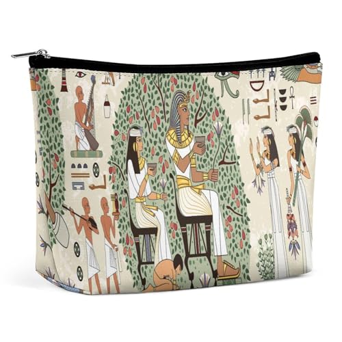 Bolsa feminina de couro PU, estojo de maquiagem, bolsa com zíper, bolsa organizadora de artigos de higiene pessoal, 17,3 x 15 x 5,8 cm, Multi 9, 6.8x5.9x2.3 in