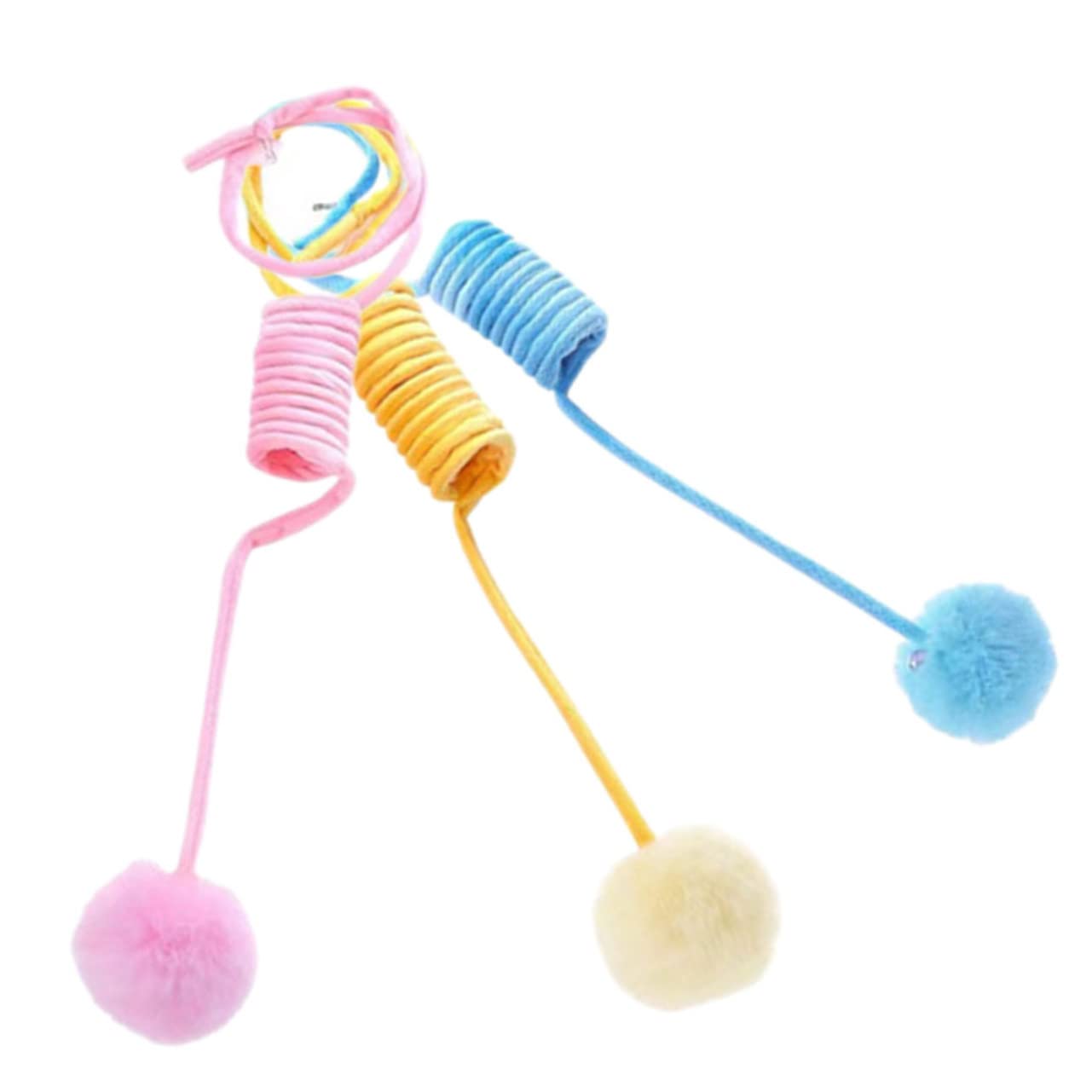 Kisangel 12pièces Chat Jouet Peluche avec Ventouse Boules De Teasing pour Chats Intérieurs Jouets Interactifs Amusants
