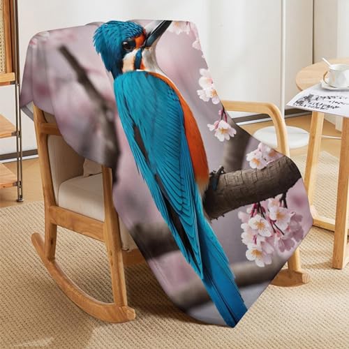 Manta de franela Vogelie para disfrutar del calor del hogar en familia con suavidad de 150x200 8