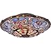 Quoizel TF1805SVB Carroll Tiffany Flush Mount Ceiling Lighting, 2-Light, 150 Watts, Vintage Bronze (6" H x 17" W