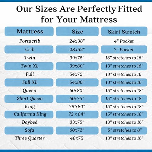 Image of Waterguard Quilted Cotton Mattress Pad - Twin Size - Soft, Comfortable, and Fluffy Mattress Pad - Waterproof Mattress Protector Stretched 13 inch for Snug Fit on Regular Sized Mattress