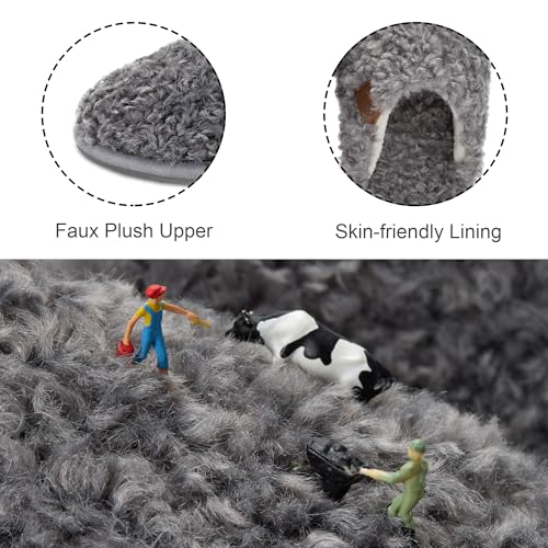 Image of Micolin Slippers For Women Men Fuzzy Winter Warm With Memory Foam House Comfort Fluffy Lining Anti-Skid Cute Indoor Outdoor Shoes