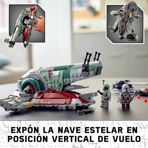 LEGO 75312 Star Wars Nave Estelar de Boba Fett, Juguete de Construcción para Niños a Partir de 9 Años, Modelo Mandalorian con 2 Minifiguras - imagen 5