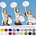 Supkiir 4Pcs Cheerleading Pom Poms for Cheerleader Costume Women, 2 Pair Cheer Pompoms for Boy Girl School Sports Games Team Spirit Cheering Dancing (Holographic White)