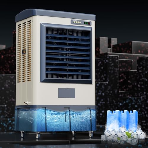 Landeagle 40″ Swamp Cooler Air Conditioner, 4800CFM Portable Evaporative Coolers with 10.6 Gal Tank,120°Oscillation, Outdoor Cooling Fan with Continuous Auto Fill for Patio Garage Industry Commercial