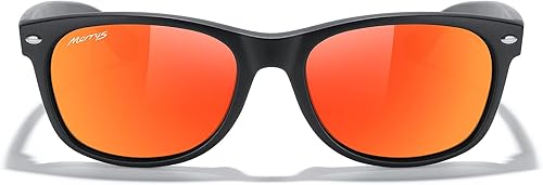 MERRY'S Lentes de sol polarizados unisex para hombres y mujeres, lentes de sol polarizados vintage, lentes de espejo