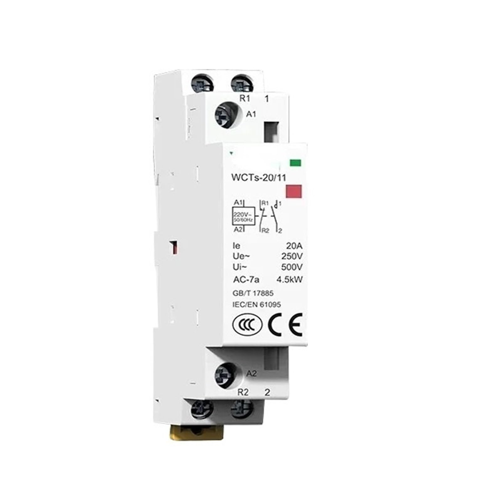 PVTLCYBI 1P AC Contactor 16A 20A 25A 2NO or 2NC 1NO1NC 230V Contactor Rail Type(25A,2NC)