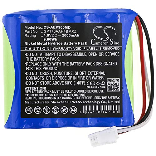 FITHOOD Battery Replacement for American Diagnostic 9002-5 ADC E-Sphyg 2 GP170AAH4BMXZ (2000mAh/4.8V)
