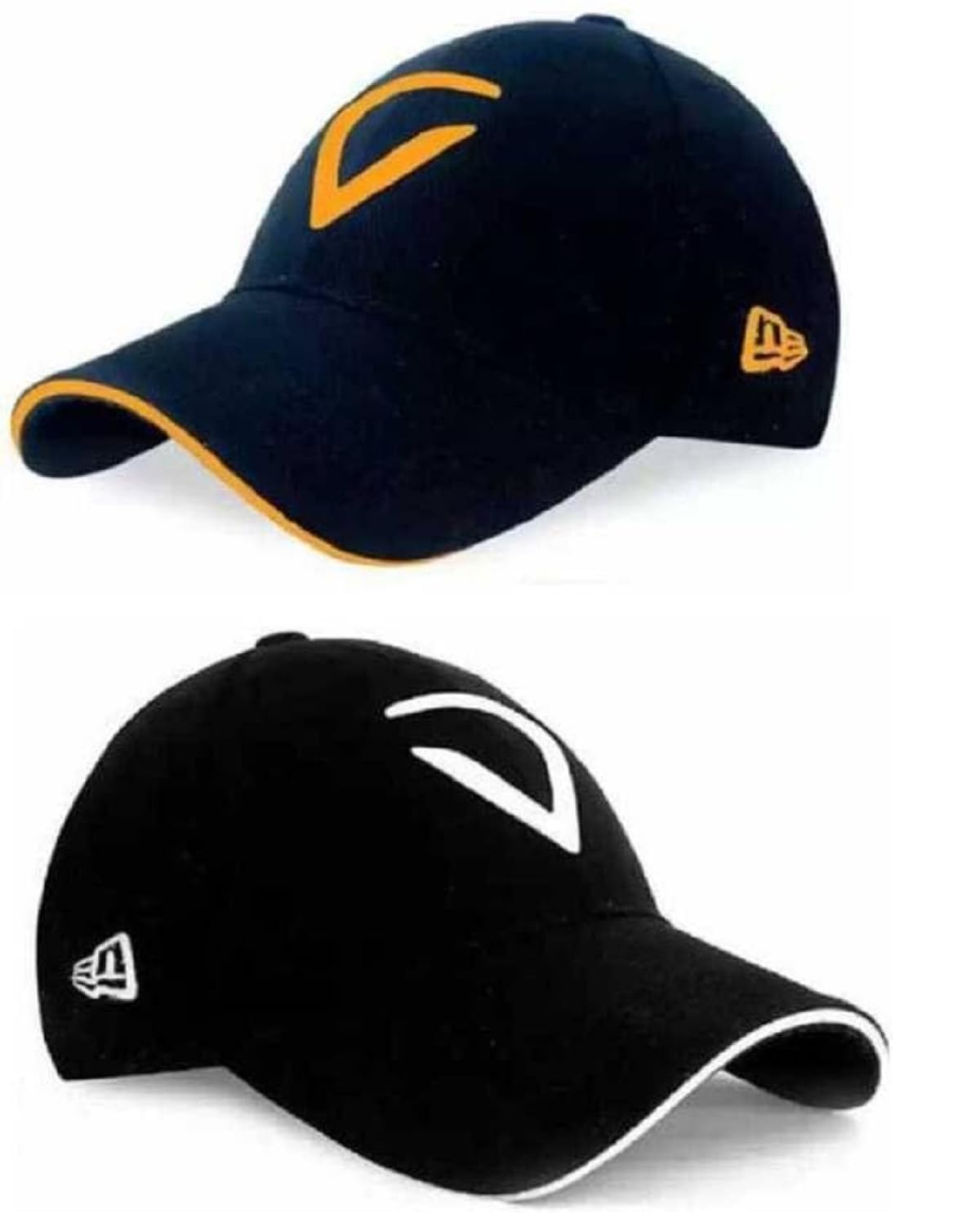 SELLORIABrand Soft Cotton Adjustable Unisex Cap Quick Drying Sun Hat Protection for Men and Women (Freesize) Baseball Caps (Black and Orange