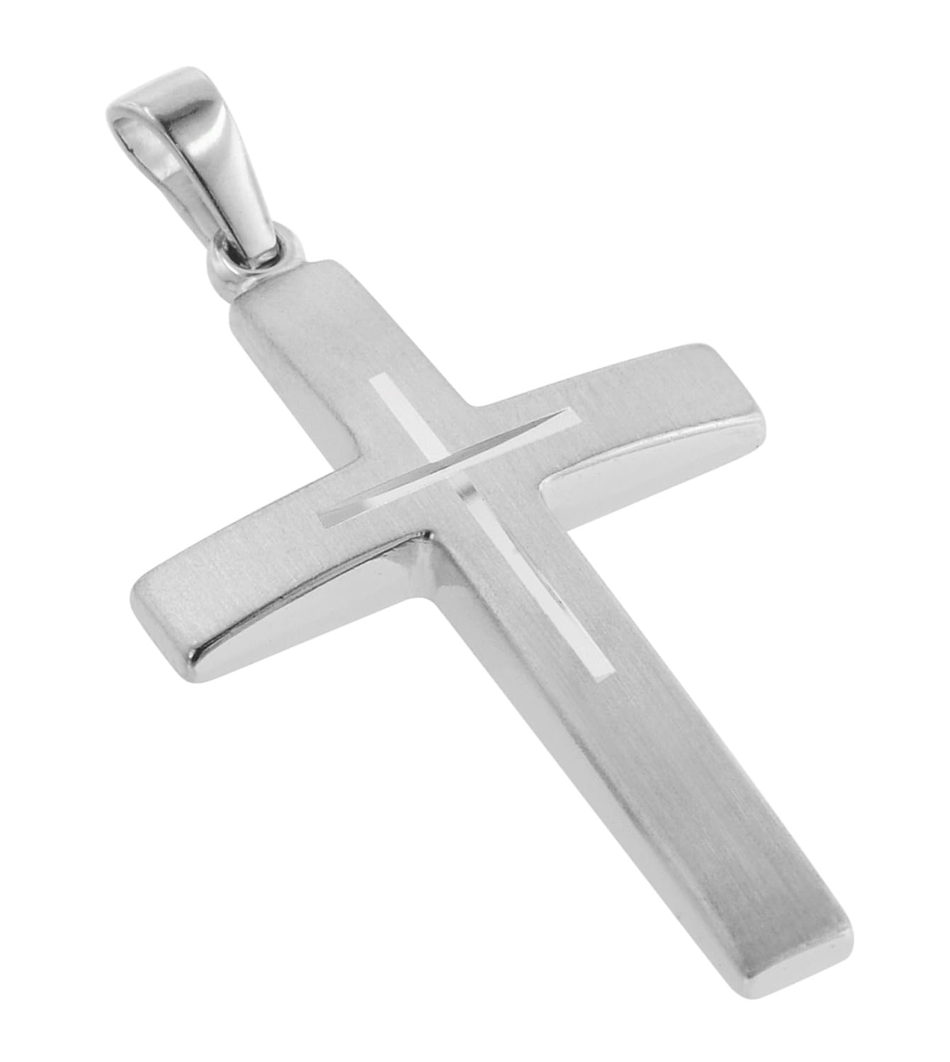 trendor Silber Kreuz mit Kette für Herren 60705