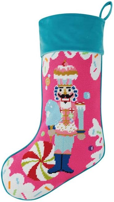 Peking Handicraft Colonel Cupcake Stocking, 18-inch Length, Poly Yarn, Poly Velvet, Christmas, Home Décor, Holiday Tradition