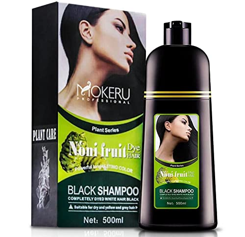 Maani NONI BLACK Professional Oil Hair Dye Color Shampoo 500 ML: Instant Fast Acting Long Lasting for Gray Hair Colors Hair in Minutes image 2
