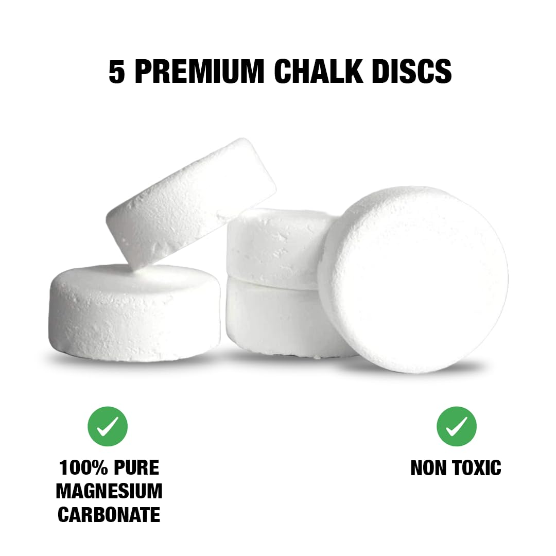 5 Bloques de Magnesio Circular, Chalk Block, Bloque de Tiza de Magnesio, Disco de Magnesio, Cross Training, Escalada, Halterofilia, Poledance, Baile en Barra, Padel, Tenis, Calistenia.