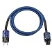 Produktbild Schwarz Blau 4N OFC Highend Stromkabel Netzkabel kaltgerätekabel Mains Power Cord Für DVD-Audio-Decoder Verstärker Hi-End Audiophile 2 m