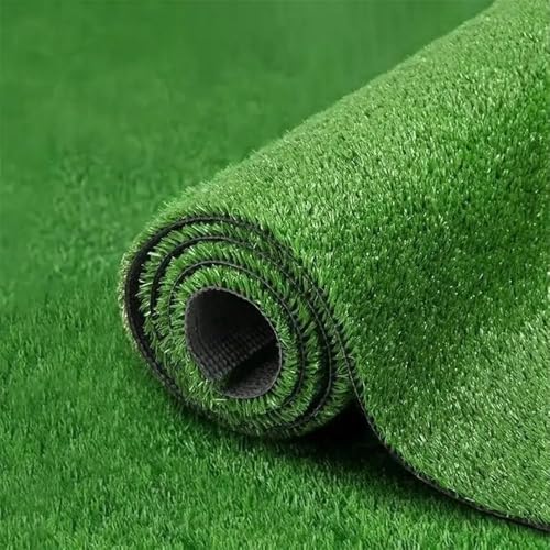 YOEVU   Césped Artificial Realista de 18mm | Resistente a Clima y UV | Fácil de Instalar y Sin Mantenimiento | Ideal para Jardines y Terrazas Exterior e Interior | Verde | 1x10 Metros