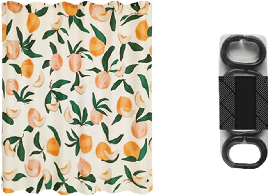 Best Shower Curtain Fruit Pattern Shower Curtain Waterproof Polyester Fabric Shower Curtain Liner Tub Curtain with Hooks Bathroom Shower Curtain Bath Decor (B 180x180cm)