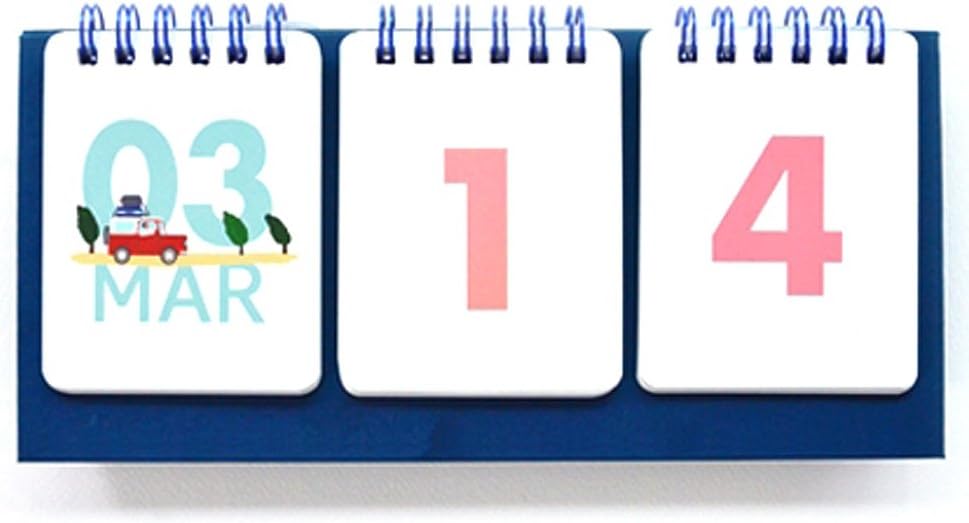 Jam Studio Dorandoran Count down 365 - Wirebound flip for both Perpetual desk calendar and D-Day desk calendar (Blue)