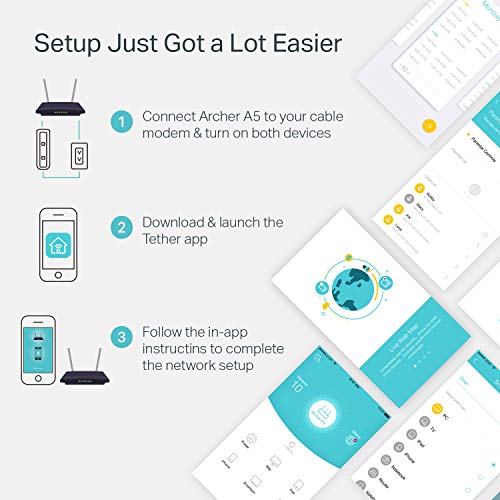 TP-Link AC1200 WiFi Router (Archer A5) - Dual Band Wireless Internet Router, 4 x 10/100 Mbps Fast Ethernet Ports… - Image 5
