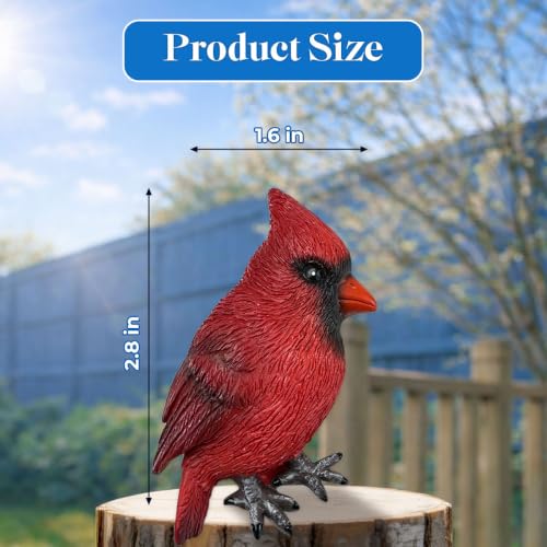 Image of GENANY 3D Resin 2Pcs Northern Cardinal Car Air Freshener Vent Clip, Hand Painted Red Bird Designs, Bird Lover Automotive Freshener, Cute Nature Car Accessories Gift