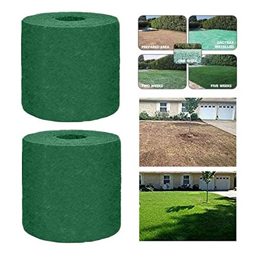 WXX Grass Seed Mat Roll - Biodegradable Lawn Seed Mat - Backyard Plant Growing Grass Seed Germination Blanket one-Piece Solution-just Water and Grow-not Fake or Artificial Turf