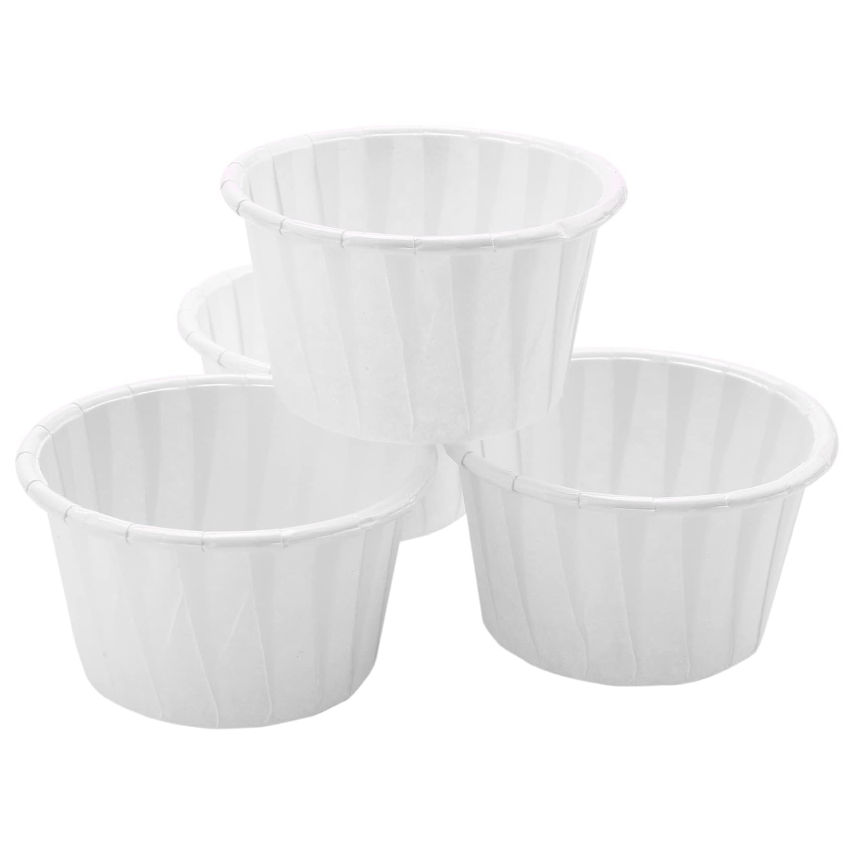 Hundnsney White 100Pcs Paper Cup Nose Hair Face Hair Removal Wax Bean Container Cake Paper Tray Paper Bowl Melting Wax Ice Cream Organizer