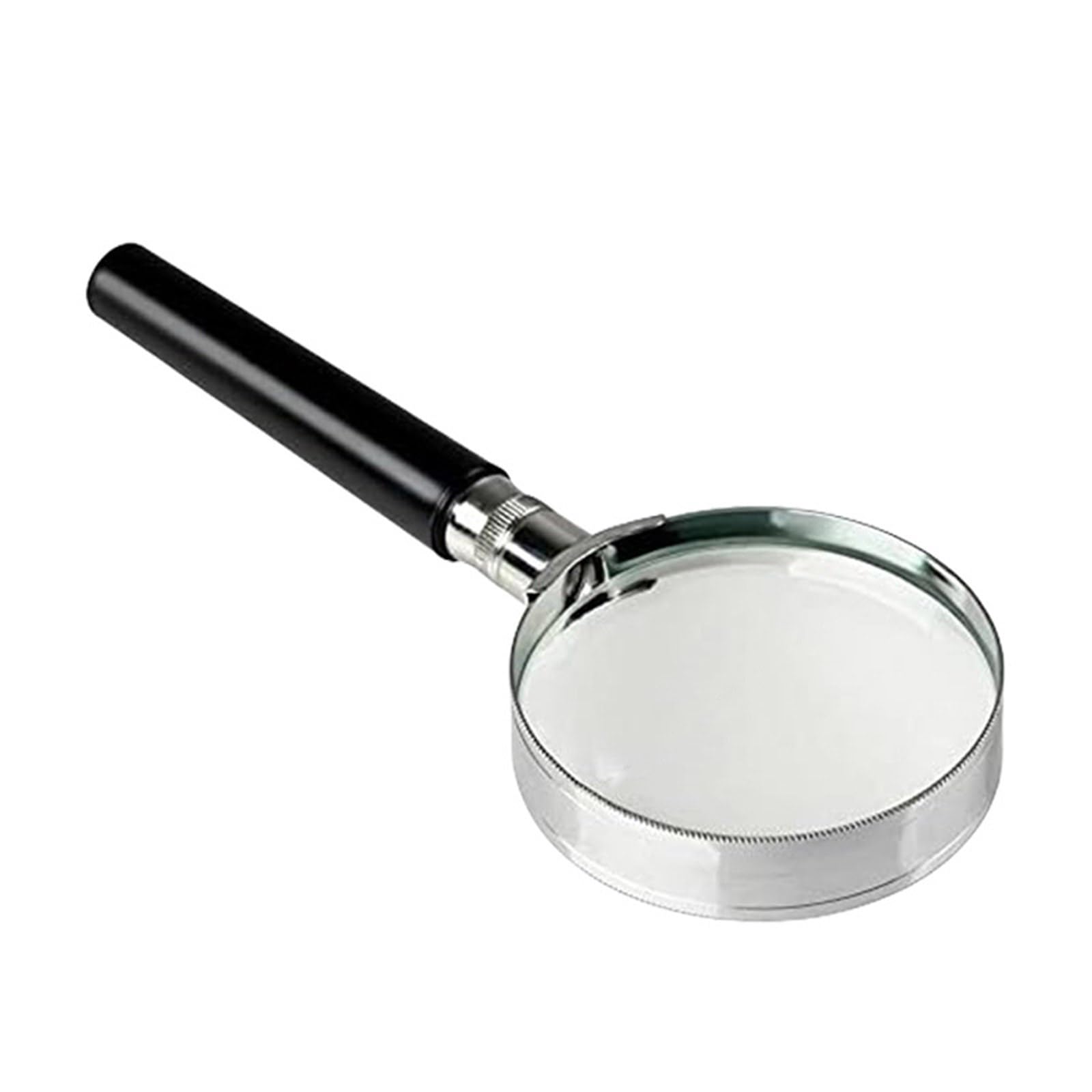 Handheld Magnifier with Ergonomic Metal Grip & Glass Lens, 50mm-100mm Options for Seniors Inspection Portable Magnifyings Glass