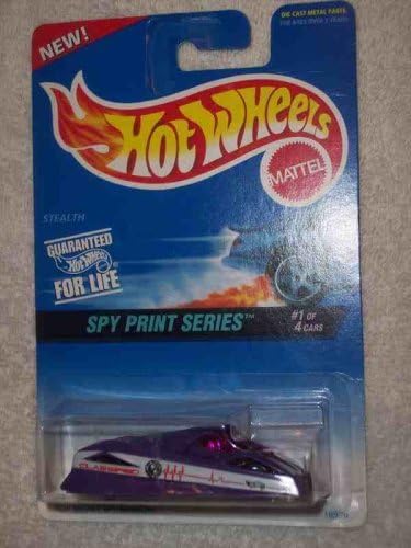 Spy Print Series #1 Stealth Ruedas de 5 agujeros Base de metal #553 Coche coleccionista coleccionable Mattel Hot Wheels