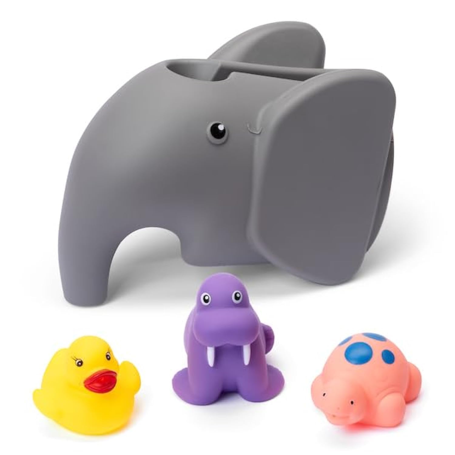 Cubierta de grifo de bañera para bebé, cubierta de grifo de bañera para niños pequeños, accesorios de baño de seguridad para bebés, protector de grifo de bañera suave, diseño de elefante, elementos esenciales para la hora del baño a prueba de bebés