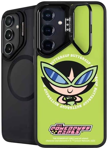 Skinit Kickstand Phone Case Compatible with Galaxy S24 Plus - Officially Licensed Cartoon Network Powerpuff Girls Neon Design