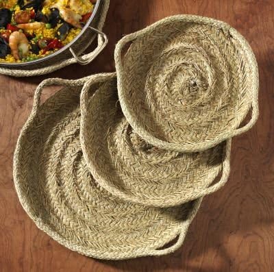 Esparto Grass Paella Pan Serving Tray (15 in/40 cm)