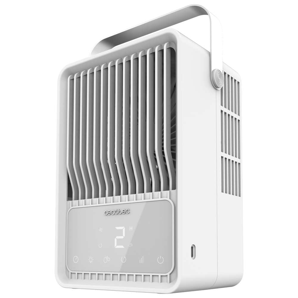 Cecotec - Tischklimageräte EnergySilence 500 DeskChill Smart, 6W, 500 ml Ablagerung, Berührungssteuerung, Digitalanzeige, 3 Geschwindigkeiten, LED -Licht mit 7 Farben und Timer