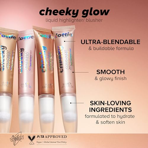 Cheeky Glow in Champagne Drip, Liquid Blush & Sheer Highlighter, Buildable Formula Infused with Hyaluronic Acid, Vegan & Cruelty-free - Image 3