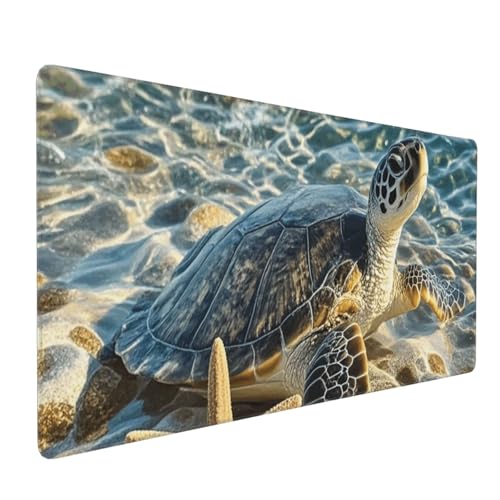 Tapis de souris de jeu grand format motif tortue tapis de protection de table étendu et souple