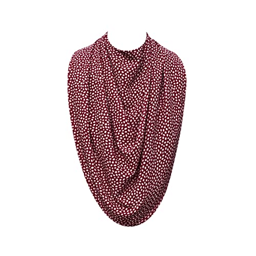 Care Designs Pashmina Scarf Style Clothes Protector Bib - Burgundy Dot
