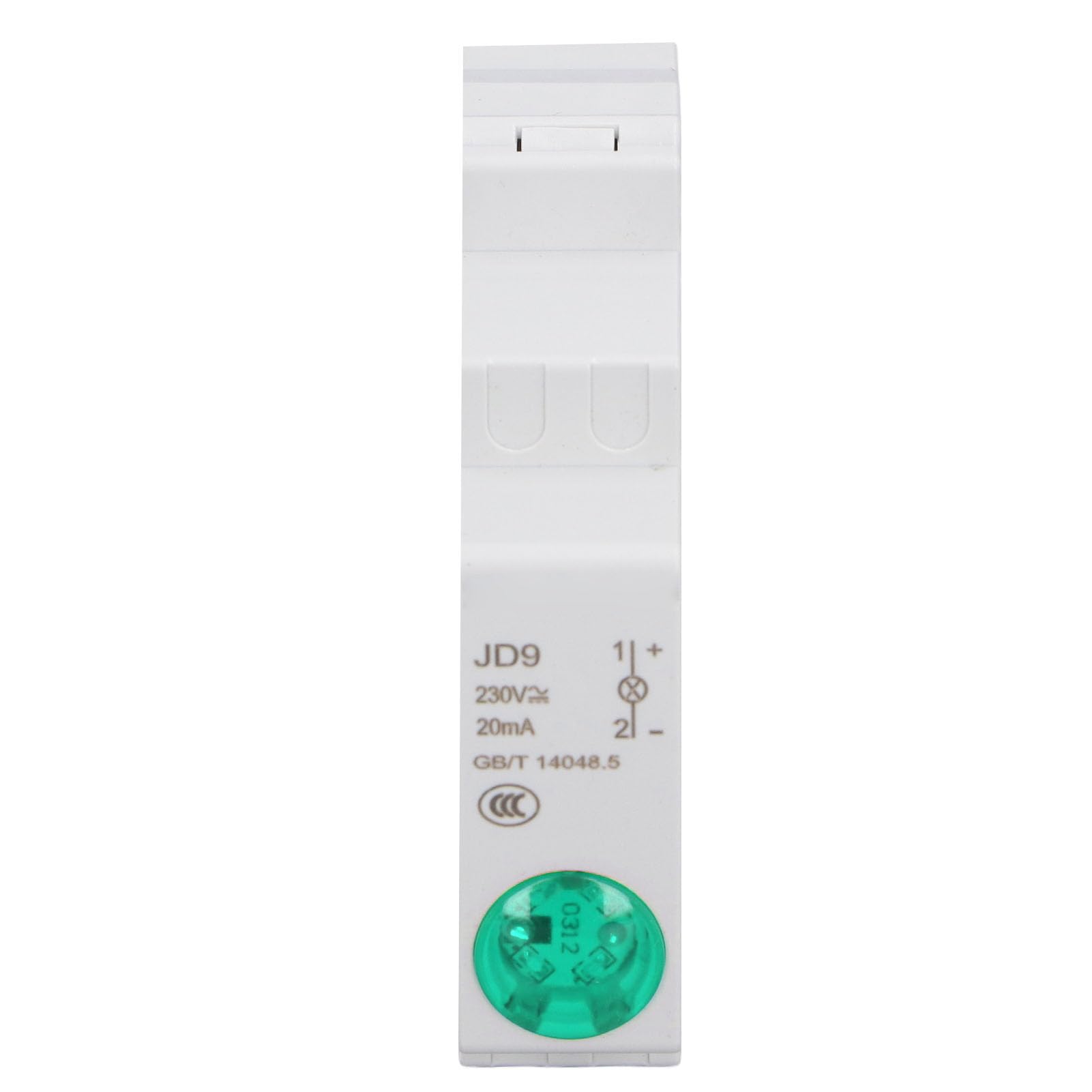Annadue Indicatore LED su Guida DIN, Lampada di Segnalazione a Guida per Scatola di Distribuzione, Spia di Stato del Circuito CA/CC 230 V (GREEN)