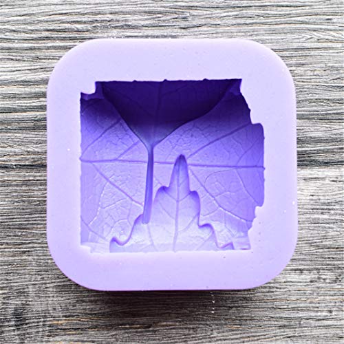 Leaves Silicone Candle Molds Cuboid With Leaves Soap Molds ,Runloo Chocolate Cake Baking Moulds Fondant Cake Leaves Molds (Square Leaves) #TOP3
