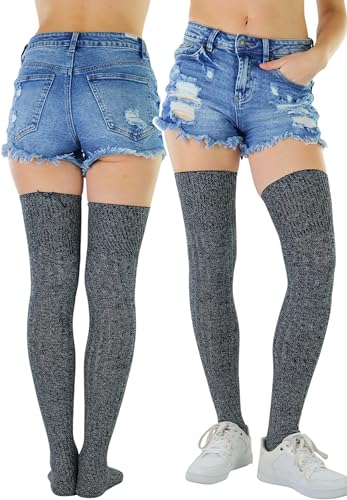 Image of ToBeInStyle Women's Over The Knee Knit Thigh High Warm Socks