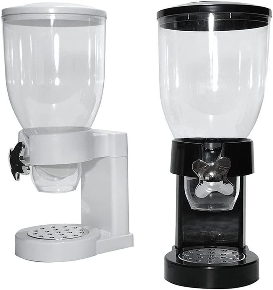 Generico Dispenser Cereali Singolo Dosatore Distributore Erogatore Storage Pasta Caramelle Dolci Frutta Secca con Rotella Contenitore da 3,5 lt e manopola dosatrici Interno