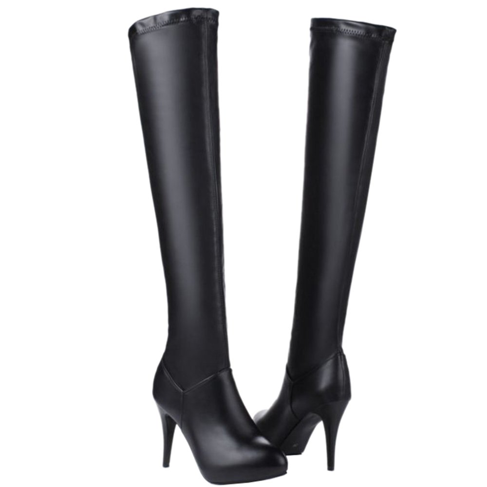 Onewus Botas de tacón alto hasta la rodilla de mujer Botas de caña larga