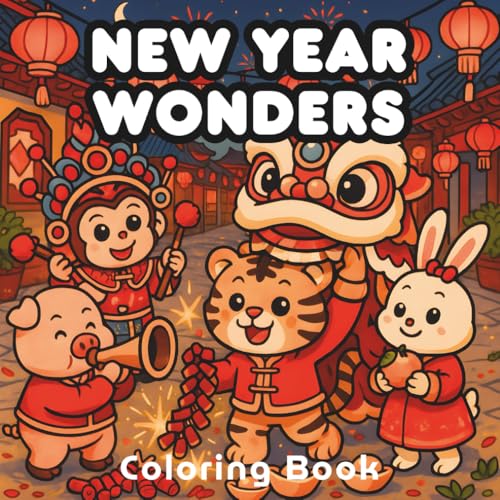 New Year Wonders Coloring Book: Meet the Chinese Zodiac Animals in a Whimsical Lunar New Year Celebration (Color Me Mine)