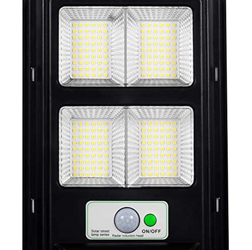 Luminária Pública Solar Refletor Led 100w com Sensor De Presença e Controle Remoto Para Poste Parede