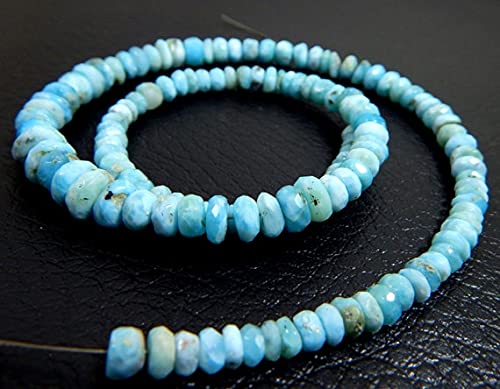 Perles en apatite naturelle roue facettée 4X5.5mm pour fil de bijoux