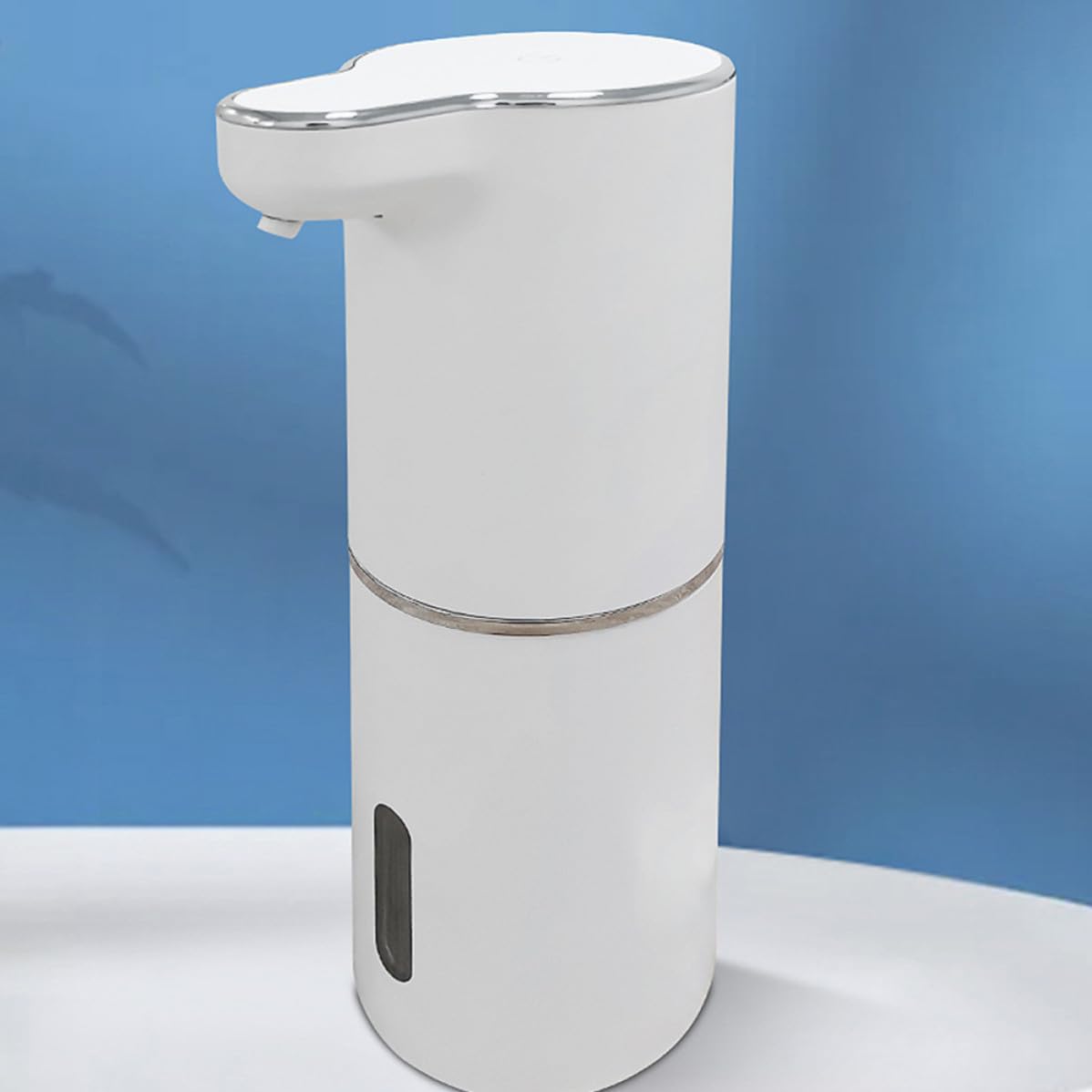 TEHAUX Dispenser Automatico Sapone Liquido Bianco Abs Sensore Infrarosso | Regolazione a Tre Livelli, Ricarica Usb, Controllo Touch, per Bagno Cucina Hotel Ristorante