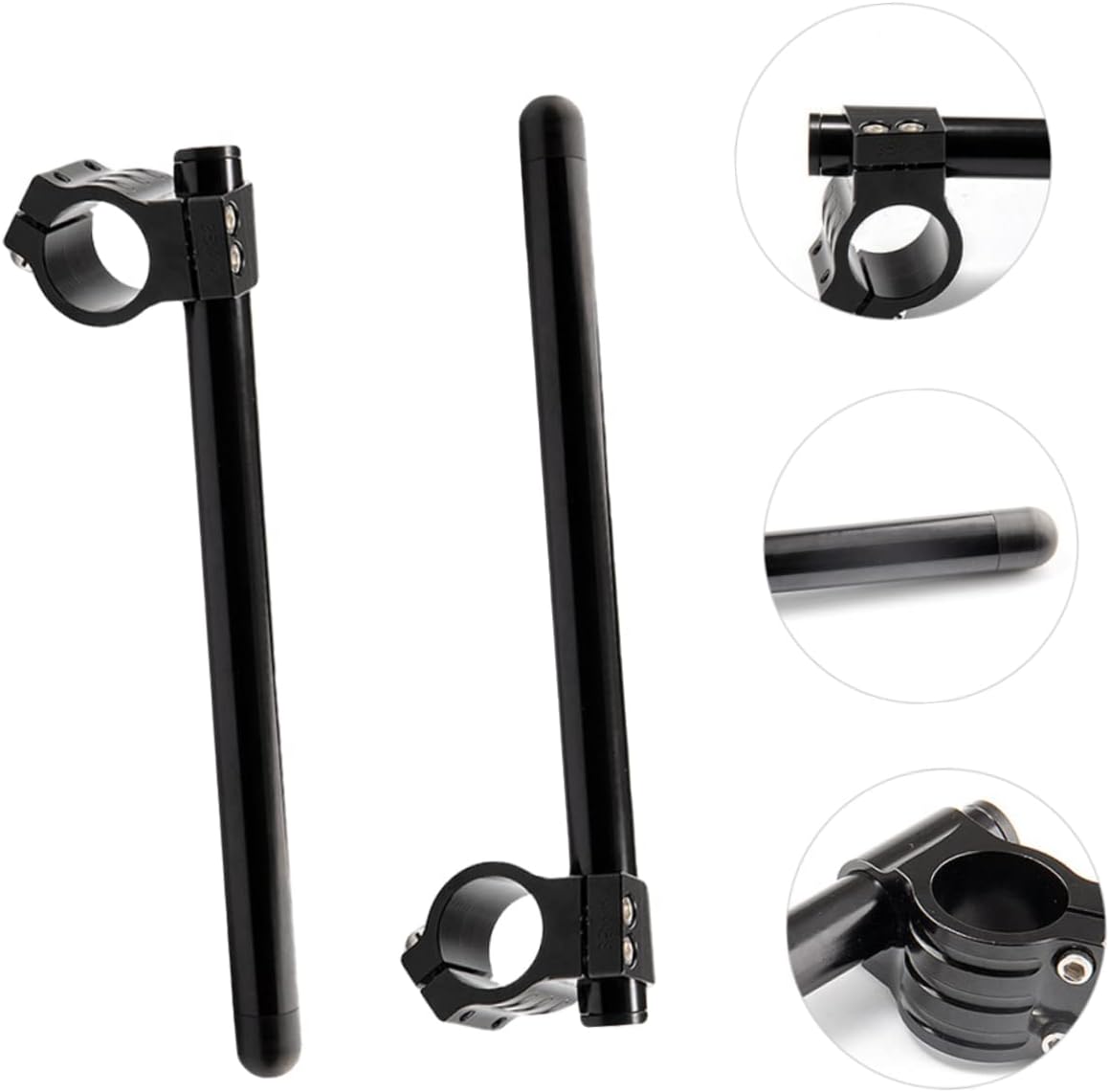 STOBAZA CNC Aluminum Alloy Motorcycle Handlebar Set 41mm Clip On Suitable for Street and Racing Bikes Lightweight and Sturdy Design